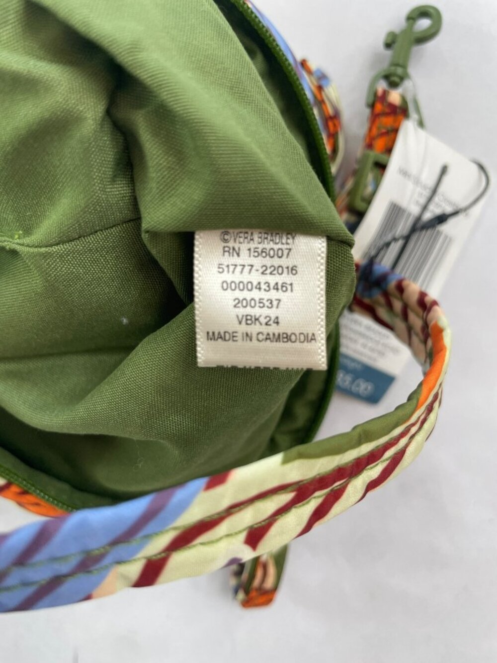 Vera Bradley Mini Slouchy Crossbody Bag Dragonfly Ultralight Quilted Floral NWT - Picture 8 of 8